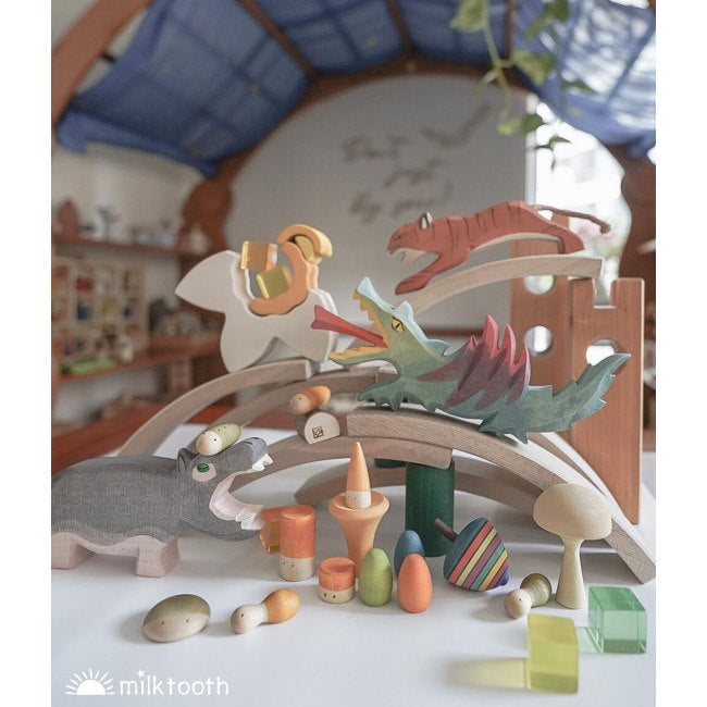 Bauspiel Castle Towers used with Ostheimer and Grapat at Milk Tooth