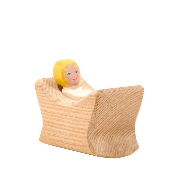 Ostheimer | Wooden Toy | Child in Crib 2 pieces 1006