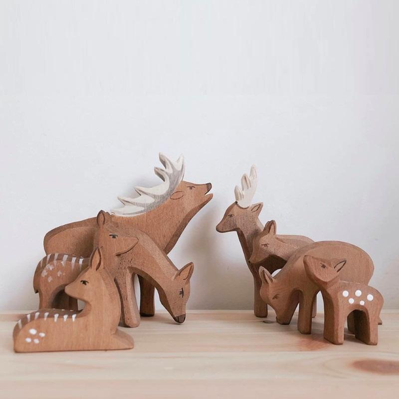 Ostheimer Deer Eating Wooden Toy Animal