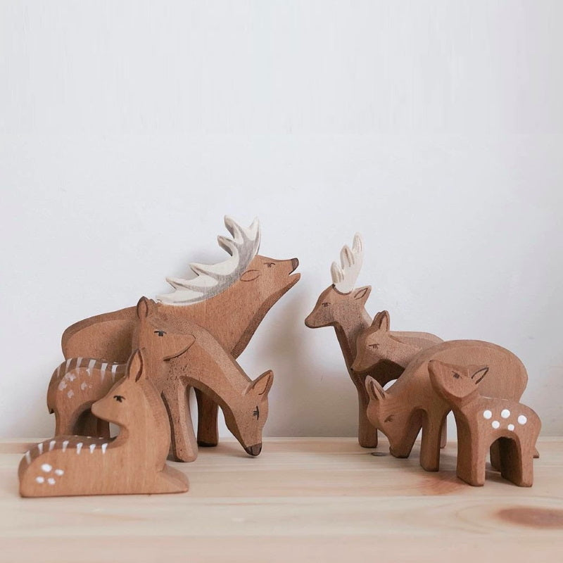 Ostheimer | Wooden Toy | Red Deer Stag in Deer Family