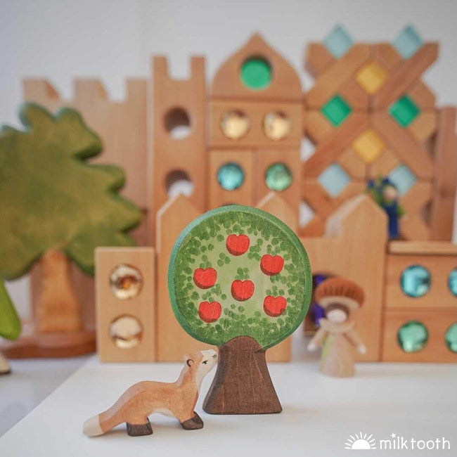 Ostheimer Apple Tree with Bauspiel Colour Street X Shapes and Castle Building Blocks