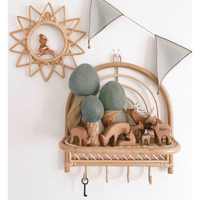 Ostheimer wooden toy animals | Deer family on shelf