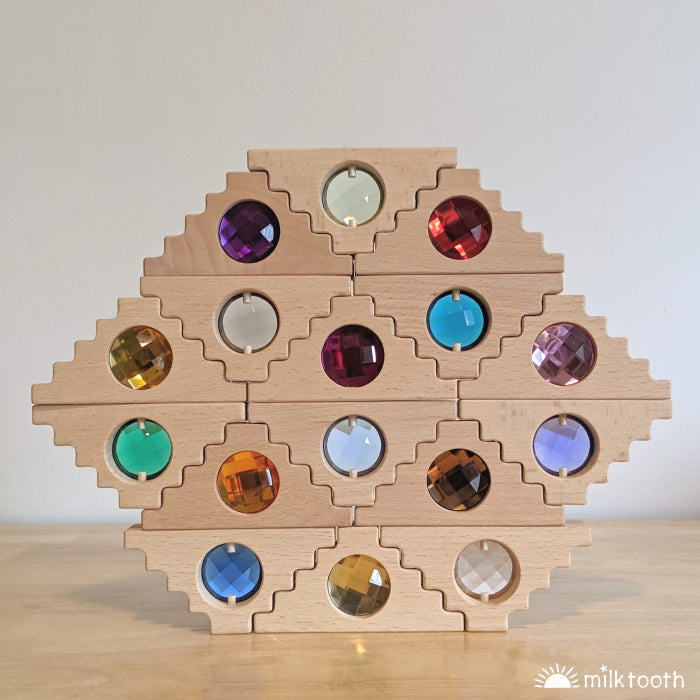 Papoose | Dutch Step Gables | 8 Warm Blocks & 8 Cool Windows in Tray