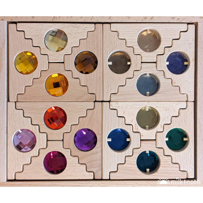 Papoose | Dutch Step Gables | 8 Warm Blocks &amp; 8 Cool Windows in Tray