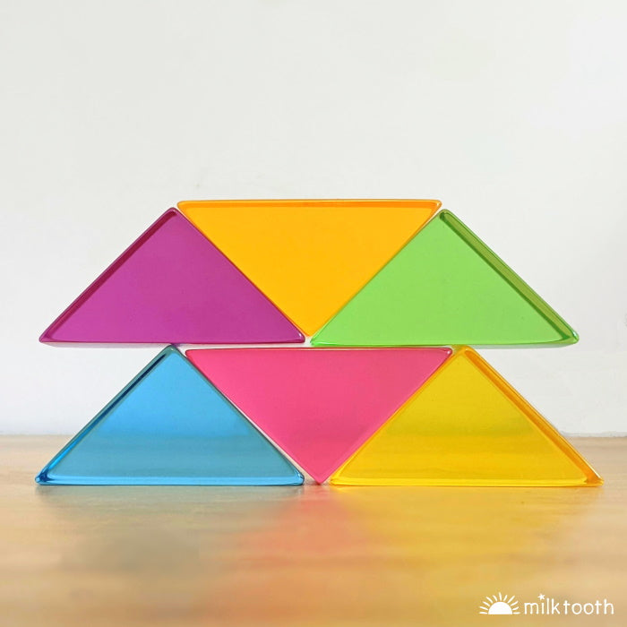 © Milk Tooth Papoose | Large Lucite Triangles | 6 Pieces