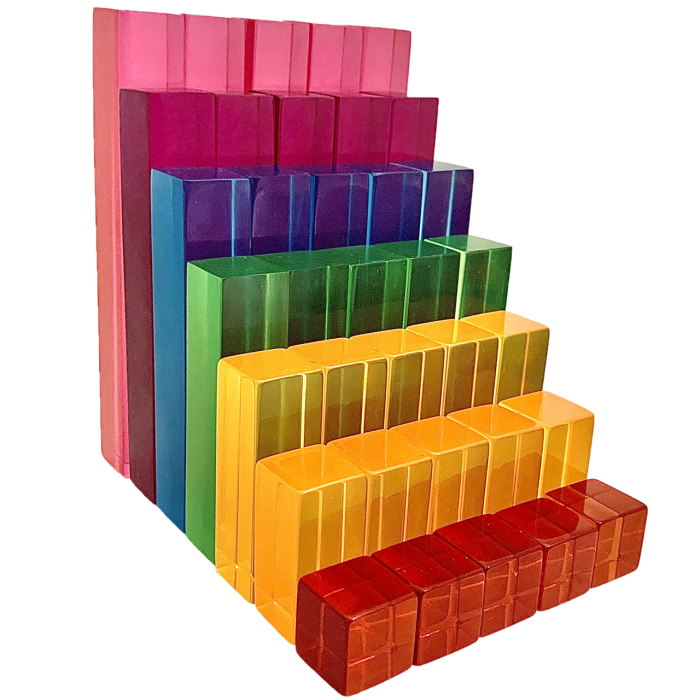 Papoose | Lucite Stepped Rods | 35 Pieces with Tray at Milk Tooth