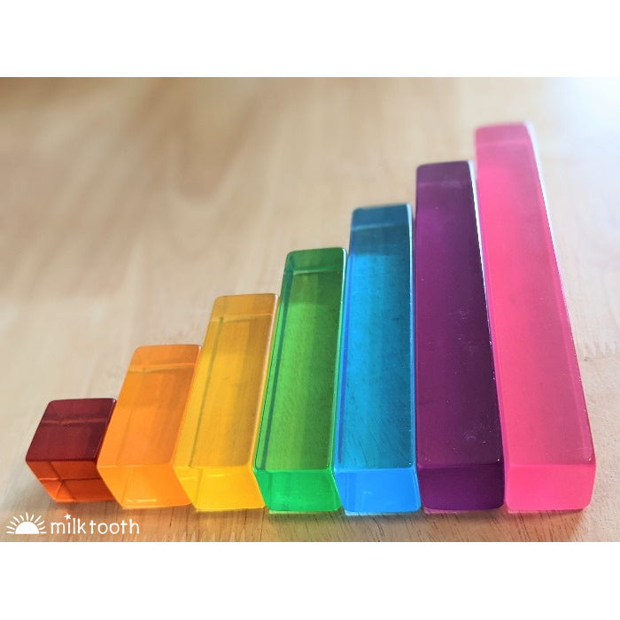 Papoose | Lucite Stepped Rods | 35 Pieces with Tray at Milk Tooth