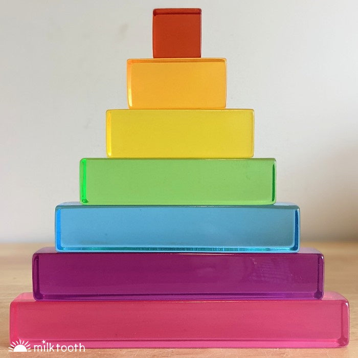 Papoose | Lucite Stepped Rods | 35 Pieces with Tray at Milk Tooth