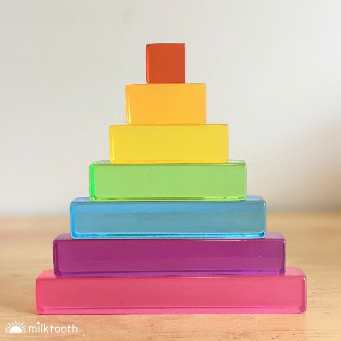 Papoose | Lucite Stepped Rods | 35 Pieces with Tray at Milk Tooth