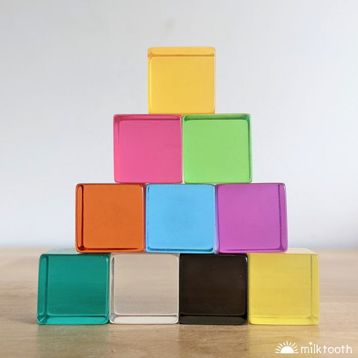 © Milk Tooth Papoose | Phatt Lucite Cubes | 10 Pieces with Tray
