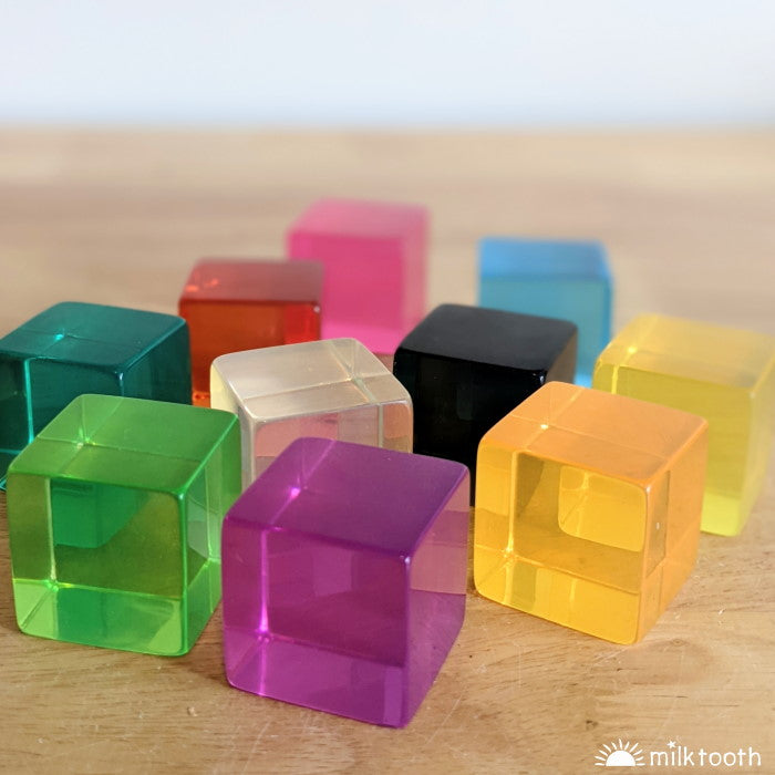 © Milk Tooth Papoose | Phatt Lucite Cubes | 10 Pieces with Tray