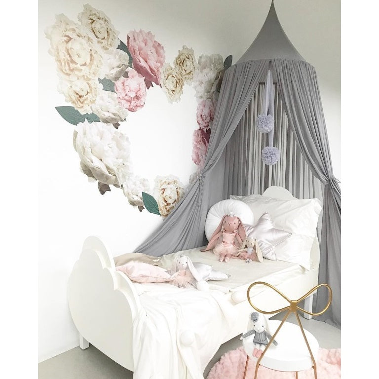 Spinkie Baby | Pom Garland | Grey Tulle