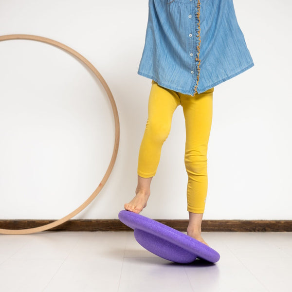 Stapelstein Balance Board Violet Milk Tooth