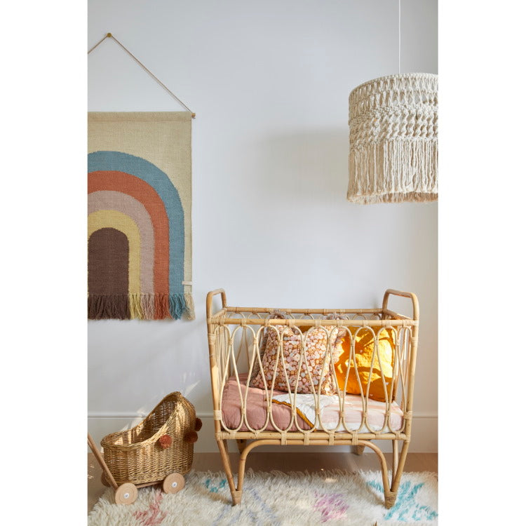 OYOY Follow the Rainbow Wall Rug from Milk Tooth in Three Birds Renovations House 10 Nursery