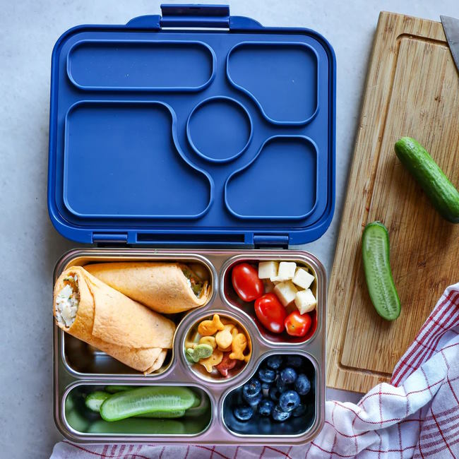 Yumbox | Presto Stainless Steel Lunch Box | 5 Compartment | Santa Fe Blue at Milk Tooth
