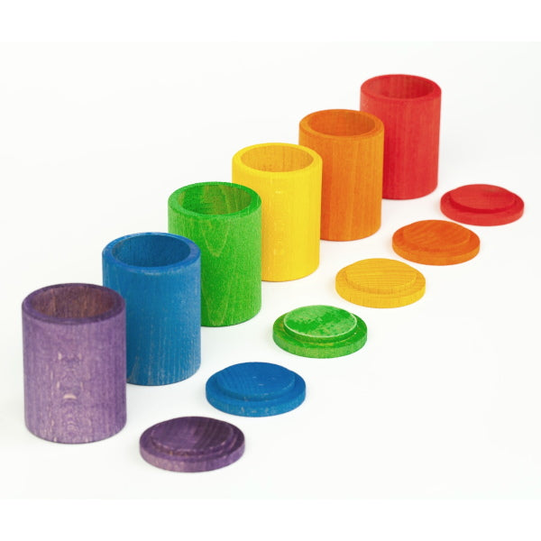 Grapat | 6 Coloured Cups with Lids