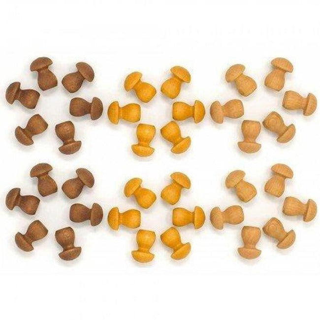 Grapat | Mandala | Wooden Mushrooms 36 Pieces | Toy Set
