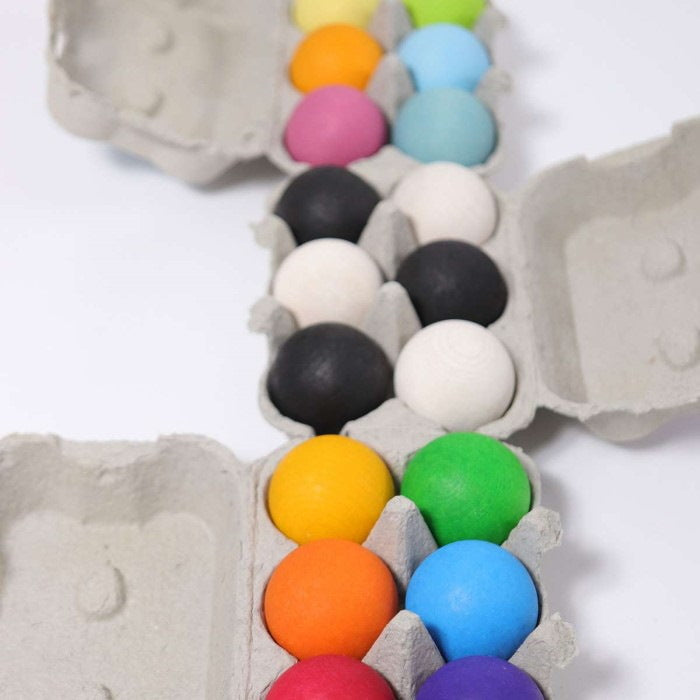 Grimm&#39;s Rainbow Balls Monochrome Balls Pastel Balls Wooden Toys