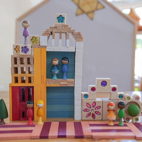 CLiCQUES | Magnetic Wooden Toys | Zoe & Stella brunette & red headed girls