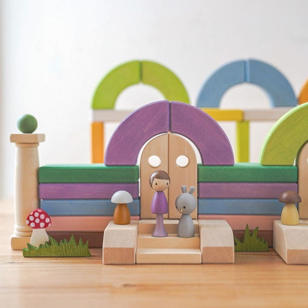 CLiCQUES | Magnetic Wooden Toys | Luca & Tom grey & purple