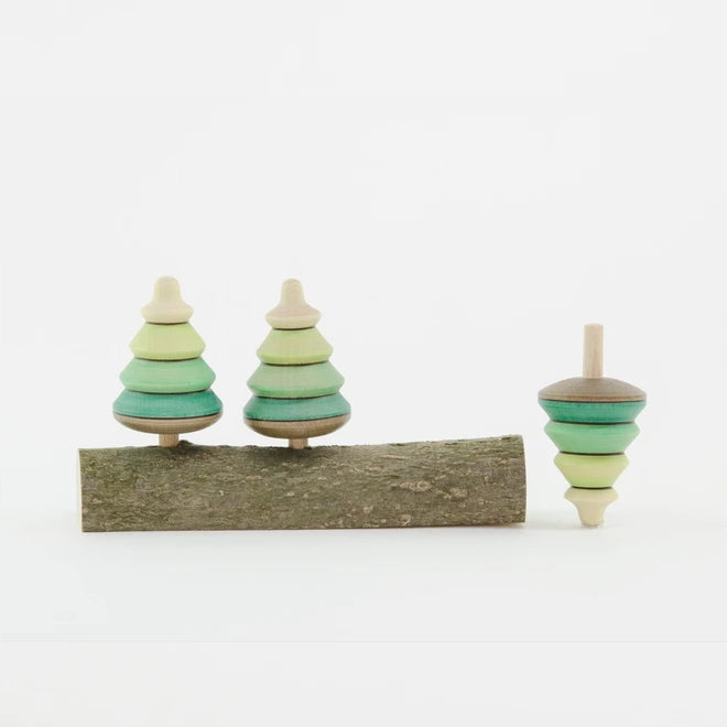 Mader | 3 Tree Spinning Tops on Branch