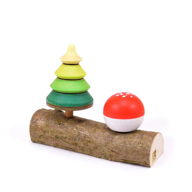 Mader | Tree Spinning Top &amp; Fly Agaric Turn Top on Branch
