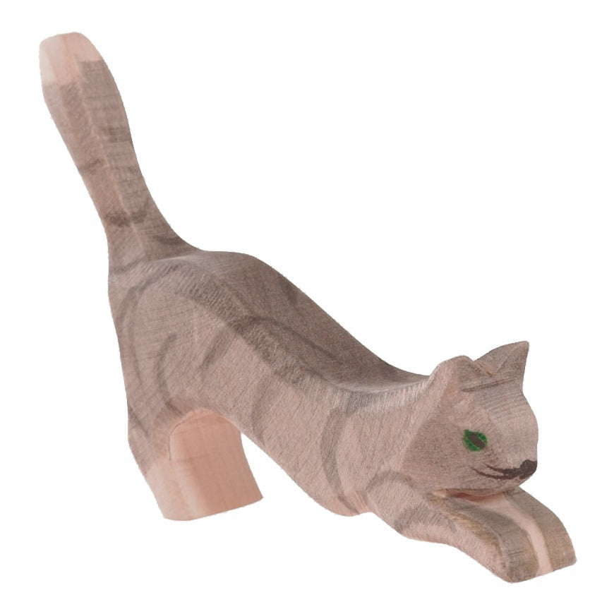 Ostheimer | Wooden Toy | Cat Jumping or Pouncing