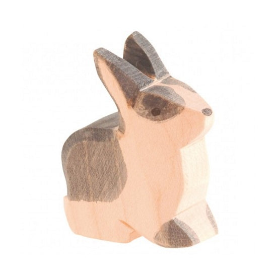 Ostheimer | Wooden Toy | Rabbit Black and White Sitting