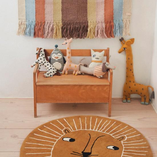 OYOY LIving Design Follow the Rainbow Wall Rug and Lion Floor Rug