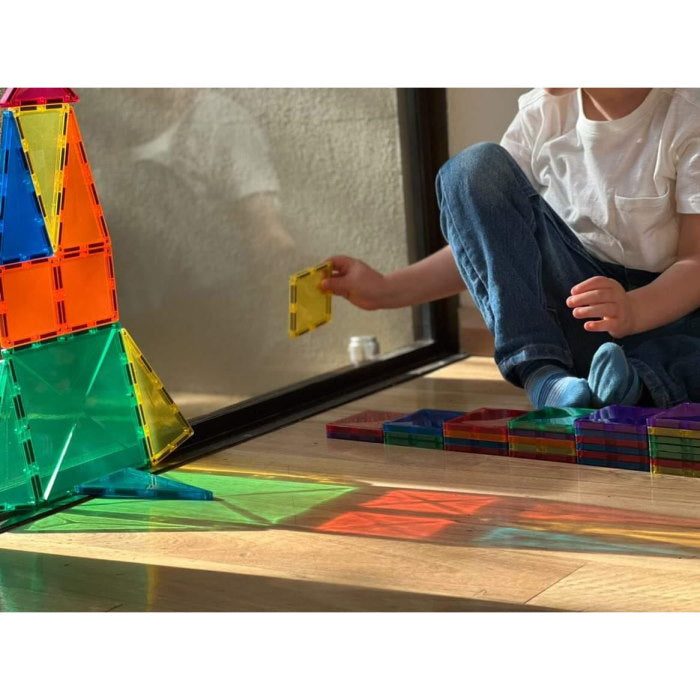 ©playdaysinperth for Milk Tooth Connetix Tiles 60 Piece Rainbow Starter Pack