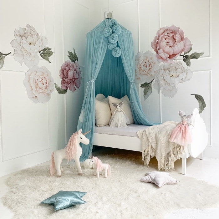 Spinkie Baby | Pom Garland | Light Blue