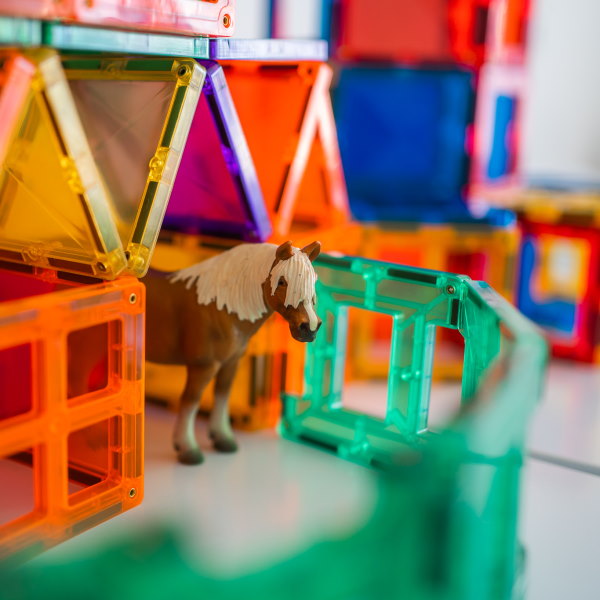 Connetix Tiles | 60 Piece Rainbow Starter Set at Milk Tooth