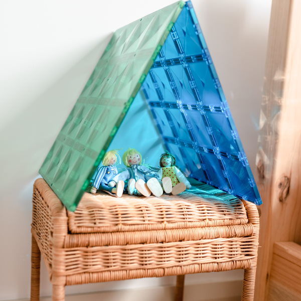 Connetix Tiles | Magnetic Building Tiles | 2 Piece Base Plates Blue & Green at Milk Tooth