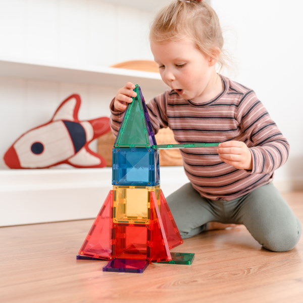 Connetix Tiles | 60 Piece Rainbow Starter Set at Milk Tooth