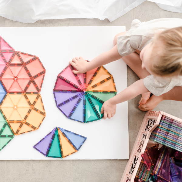 Connetix Tiles | 40 Piece Pastel Geometry Pack at Milk Tooth